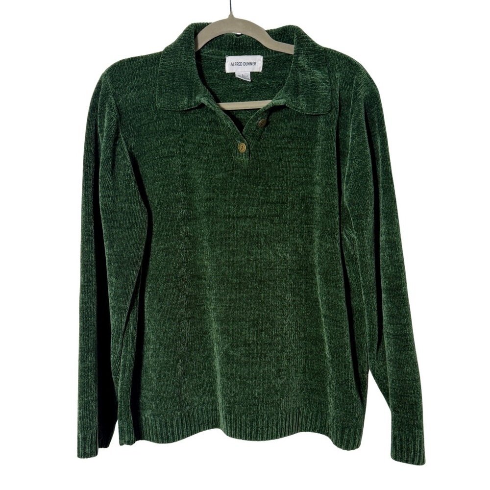 Alfred Dunner Forest Green Collated Sweater